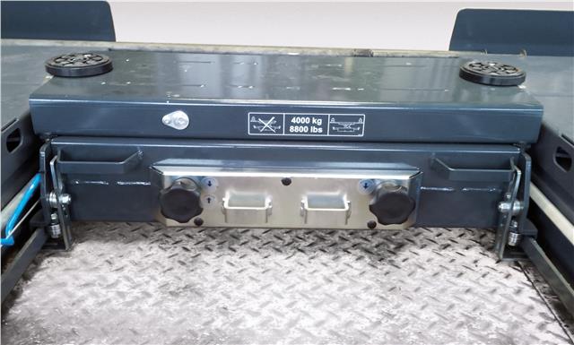 Dizalica kanalska 4,0 t sa robusnom hidro-pneumatskom tehnologijom, hodom 250 mm i rasponom 796–1650 mm za bezbedno podizanje vozila u servisu MAHA