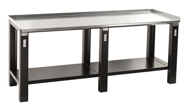 Radni sto sa čeličnom pločom, vrata od čeličnog lima sa podesivim šarkama 2000 x 700 x 910 506 TA USAG