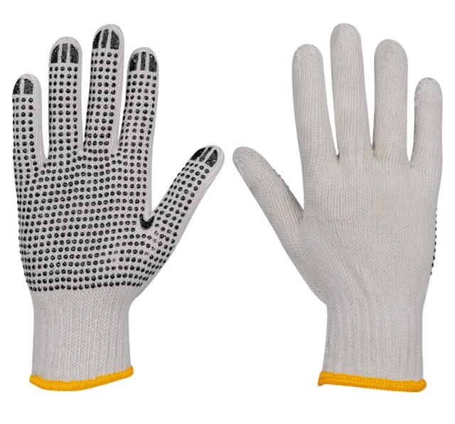 Rukavice zaštitne pamučne sa ojačanim dlanom od PVC tačkica EN 420:2003 + A1:2009 EN 388:2016 JBM
