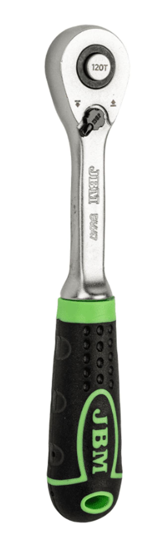 "Ručica reverzibilna 1/4"" visokog obrtnog momenta (100 Nm) sa glavom od 120 zuba za precizno pritezanje/otpuštanje dužina 150 mm, cink završna obrada JBM"