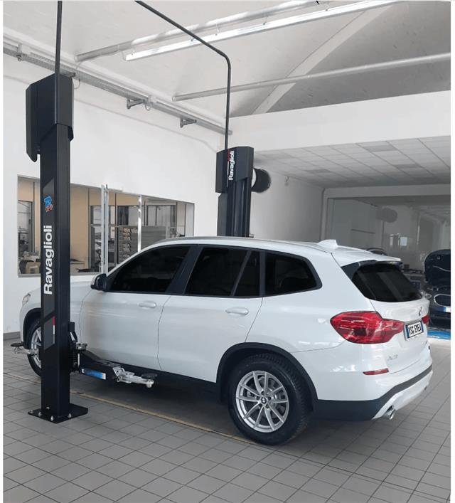 Dizalica dvostubna, elektro-mehanička sa dva sinhronizovana motora nosivosti 3500 kg  max visina 2030 mm KPX35EV RAVAGLIOLI