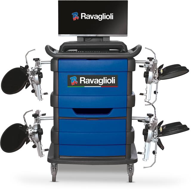 "Uređaj za centriranje trapa 3D, brzo merenje uglova vozila, USB memorija i ekran TFT 27”, min veličina gume 8"", max veličina gume 24"" RAVTD3200HP.3 RAVAGLIOLI"