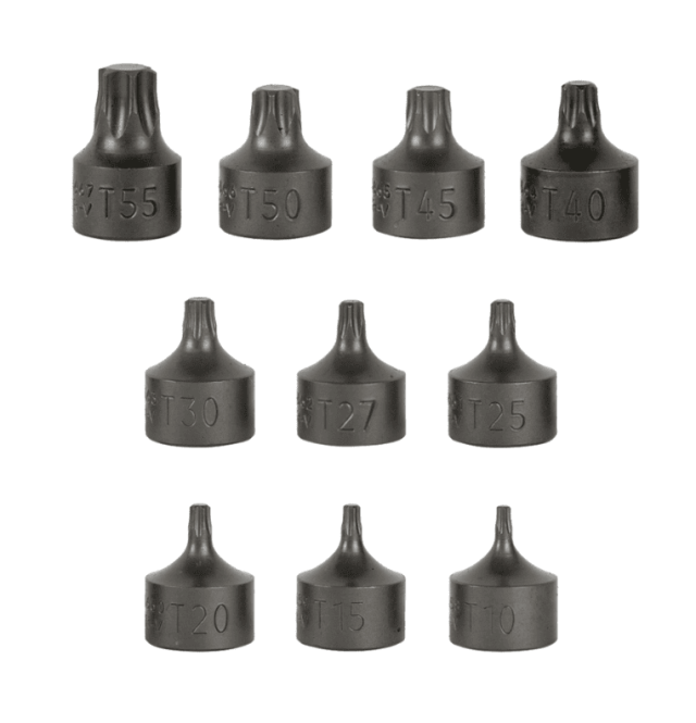 "Ključevi nasadni sa TORX profilom kratki 3/8"" na šini T10-T55 mm JBM"