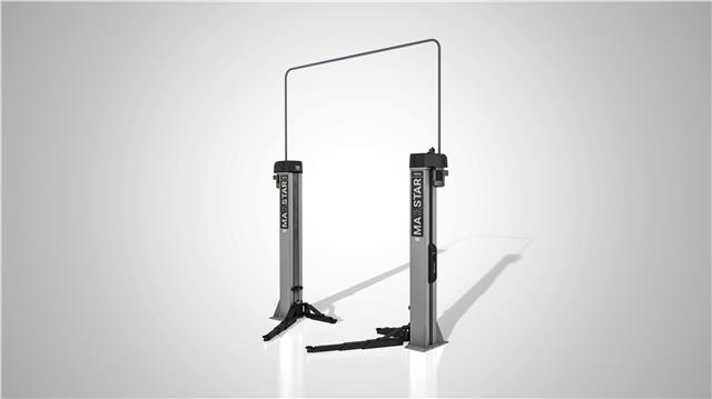 Dvostubna dizalica 6,5 t sa trostrukom sigurnošću, stabilnim H-profil stubovima i LED upravljanjem; podizanje putničkih i lakih komercijalnih vozila MAHA