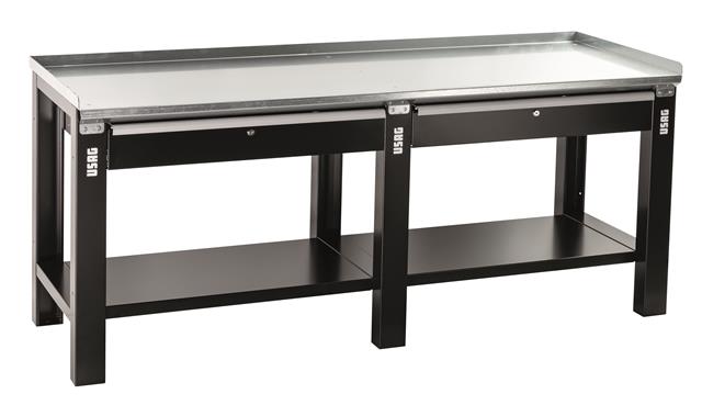 Radni sto sa čeličnom pločom, sa dve fioke 2000x700x910 506 TAC USAG