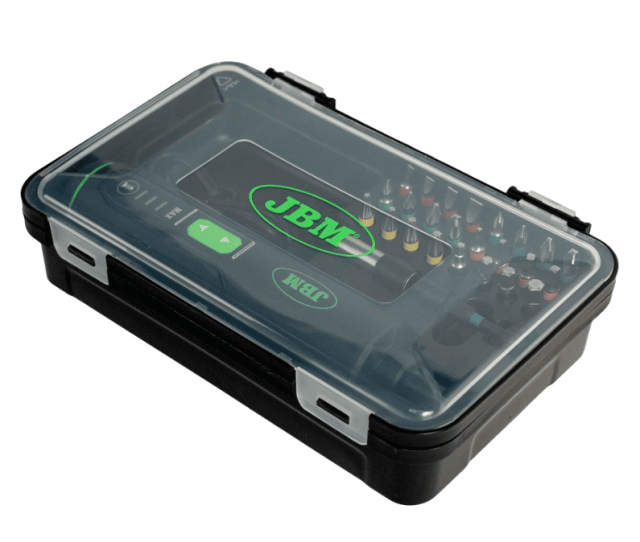 Odvijač bežični električni sa 3 brzine i setom bitova, 4V, sa dvostrukim LED osvetljenjem i podešavanjem obrtnog momenta JBM