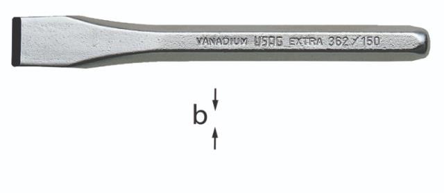 Sekač pljosnati 12,0 mm dužina 125 mm DIN 6453 362 USAG