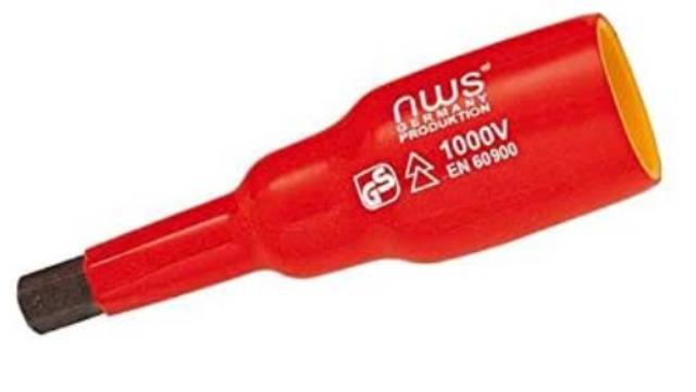 Ključ nasadni sa imbus profilom 10 mm VDE izolovani 1000V dužine 65 mm NWS