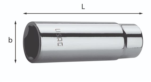 "Ključ nasadni dugi 8,0 mm prihvat 3/8"" 6-ugaoni 235 ELN USAG"