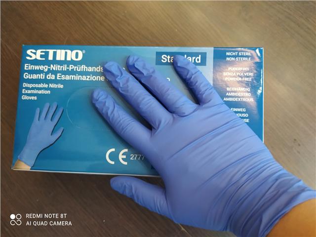 Zaštitne rukavice potrošne od nitrila plave veličina L 100/1