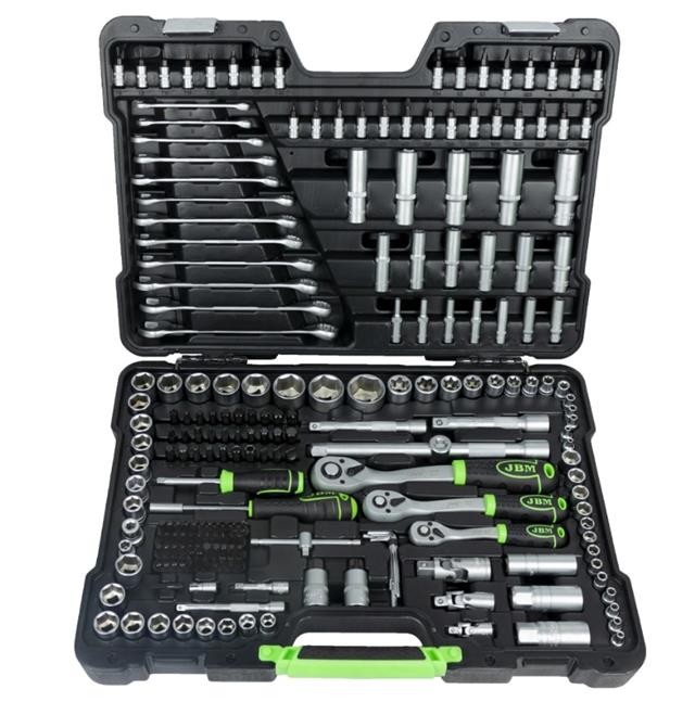 Garnitura nasadnih ključeva sa raznim nastavcima 1/2"-1/4"-3/8" u koferu 216 JBM