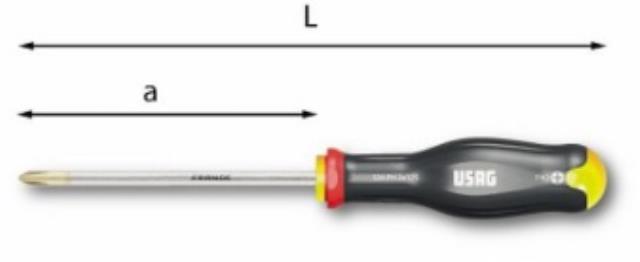 Odvijač krstasti PH2 x 100 mm ukupne dužine 220 mm 324 PH USAG