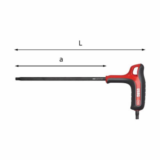 Ključ TORX sa ergonomskom T-ručicom T45  dužina 240 mm 280 HATX  USAG