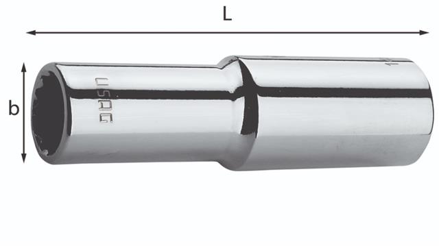 "Ključ nasadni dugi 16 mm prihvat 3/8"" 12-ugaoni 235 LN USAG"