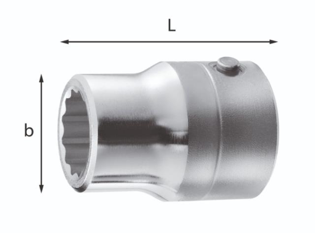 "Ključ nasadni 1.7/16"" prihvat 3/4"" 12-ugaoni 235 PN USAG"