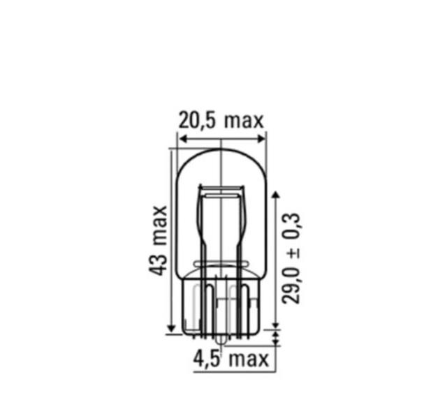 Lampa za vozila dvopolna 12V 21/5W T20 JBM