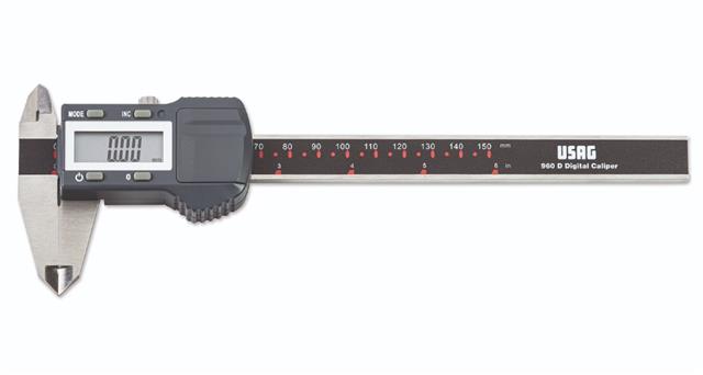 Pomično merilo digitalno 0-150 mm dužina 235 mm 1/100 960 D izrađena po standardu DIN 862 ISO 13385-1 USAG