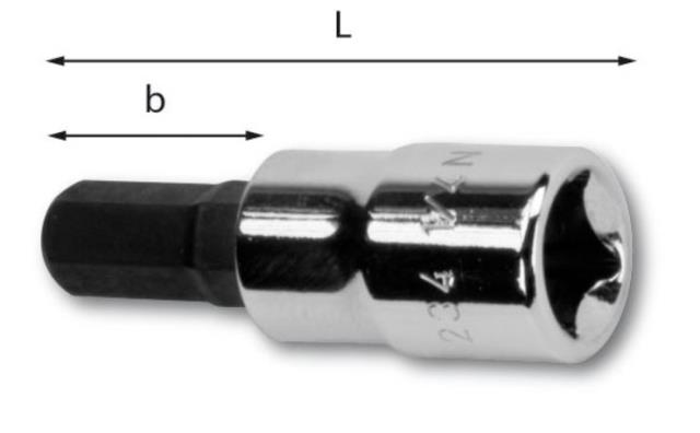 "Ključ nasadni Inbus 2,5x14 mm prihvat 1/4"" dužina 33 mm 234 N USAG"