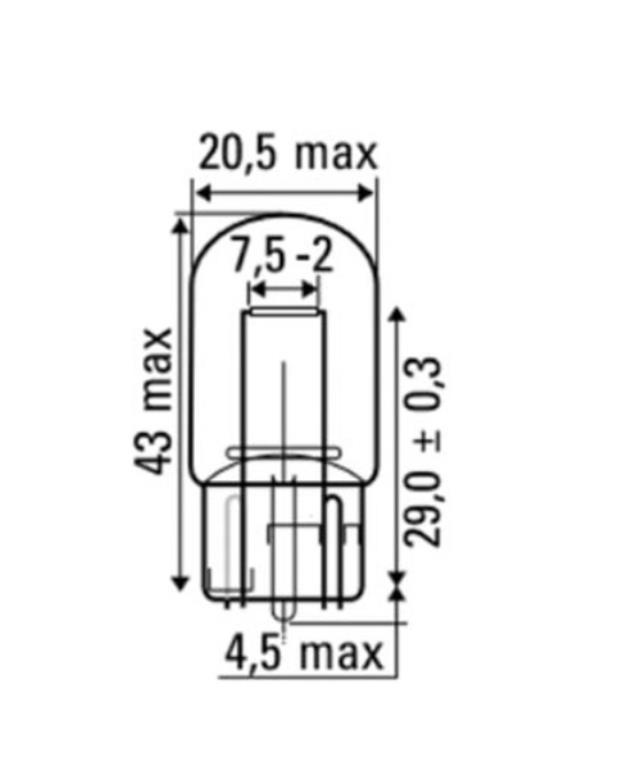 Lampa za vozila 12 V 21W T20A JBM