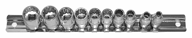 Ključevi nasadni 12-ugaoni 4-13 mm na metalnoj šini ASTA