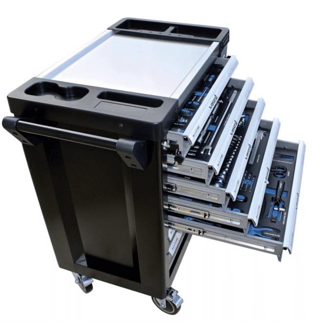 Kolica za alat 7 fioka sa 5 punih fioka alata u penastom modulu ASTA