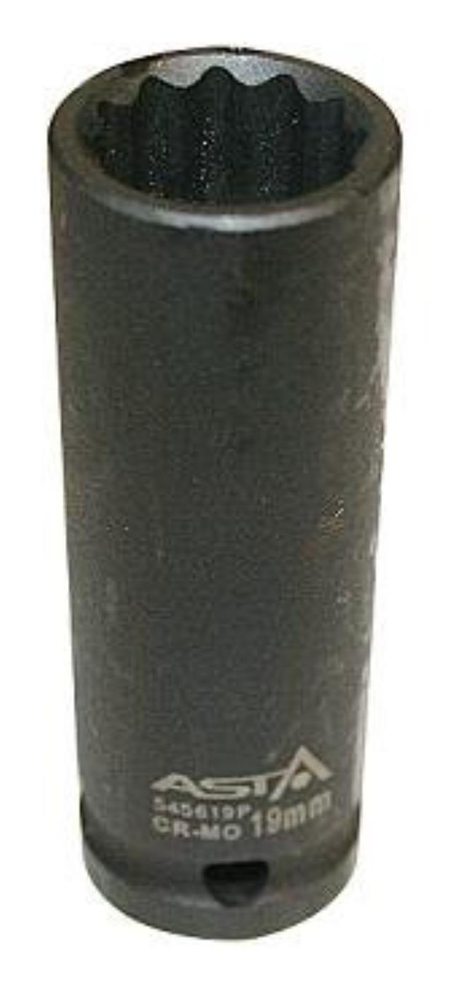"Ključ nasadni kovani 19mm 12-Ugaoni duboki sa prihvatom na 1/2"" dužine 78 mm ASTA"