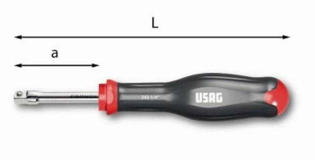 "Odvijač nasadni sa prihvatom na 1/4"" 243 1/4 USAG"