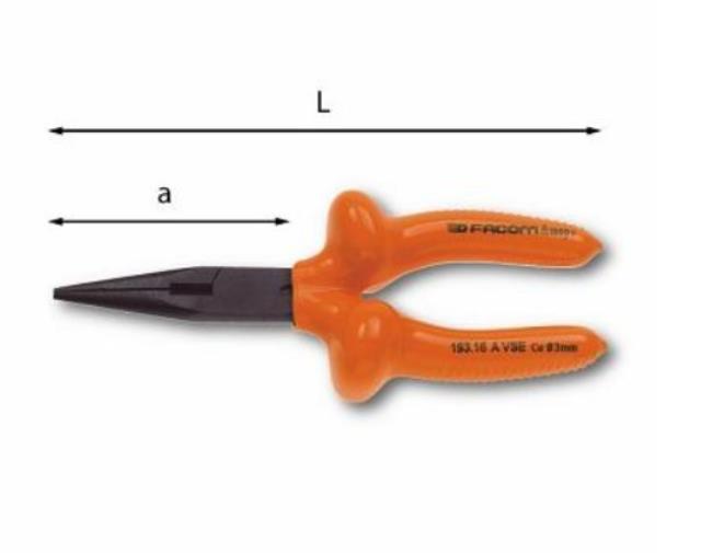 Klešta špic prava 1000 V dužina 200 mm 081 VSE USAG