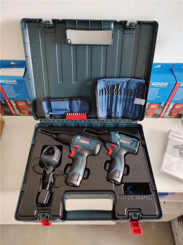 Bosch set akumulatorskih alata bušilica GSR 120-Li + udarni odvrtač GDR 120-LI + GAL 12V-20 u koferu BOSCH