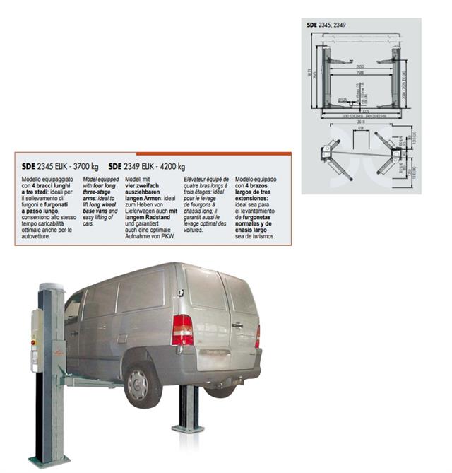 Dizalica dvostubna, elektro-mehanička nosivosti 3700 kg SPACE