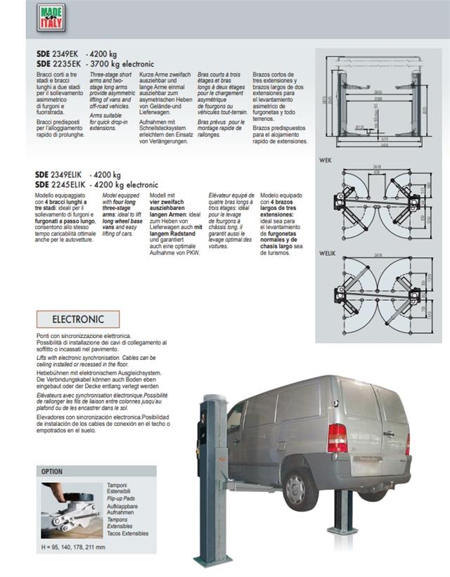 Dizalica dvostubna sa dva motora nosivosti 4200 kg SPACE