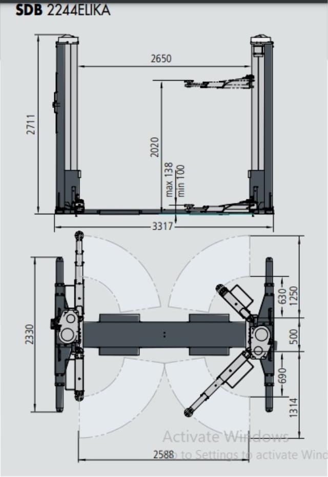 Dizalica dvostubna, elektro-mehanička sa H postoljem, dva  motora nosivosti 4000 kg SPACE