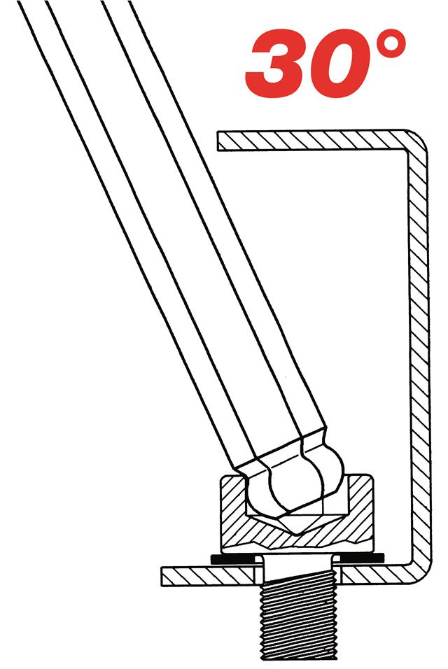 Ključ inbus 2,5 mm sa t ručkom sa upuštajućom glavom 280 TTS USAG