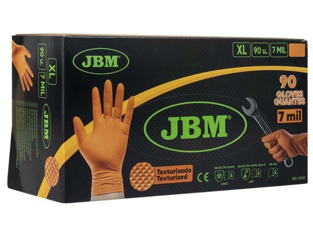 Zaštitne rukavice potrošne od nitrila narandžaste boje veličina XL 90/1 JBM