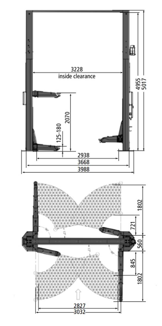 Dizalica dvostubna, elektro mehanička nosivosti 6500 Kg ( 6,5t ) HOMOLOGACIJA Mercedes-Benz SPACE