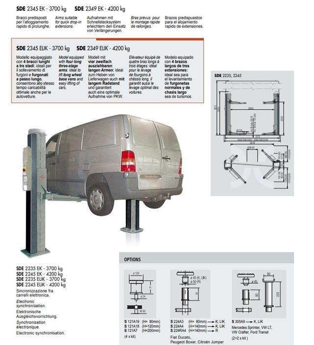 Dizalica dvostubna sa dva motora nosivosti 4200 kg SPACE