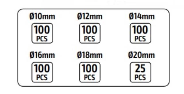 Garnitura bakarnih podloška za čepove kartera 525/1 JBM